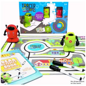 TracerBot Set 2 Mini Robô Indutivo que Segue Linha Preta Divertido e Educacional MUKIKIM