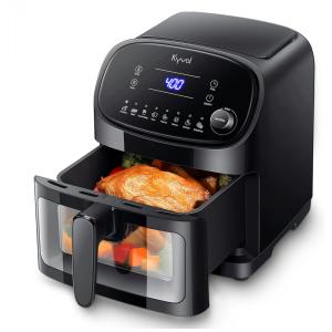 Fritadeira Elétrica AirFryer 6L com Painel de Controle Digital, 110v, KYVOLHOME, Preto