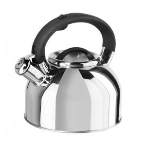 Chaleira de Chá OGGI 1.9 Litros em Aço Inoxidável com Apito, Prata