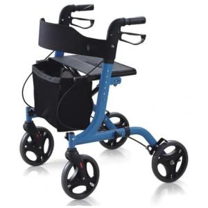 Andador Adulto Idoso Rolling SC5023 com Bolsa, Suporta até 136 Quilos, Azul