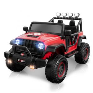 Carro Elétrico Infantil 2 Lugares, 24V, 4 Motores 200W, Controle Remoto, Suspensão, CIYOMY, Vermelho
