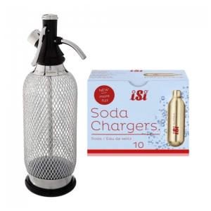 Garrafa Sifão Para Água Gaseificada 950 mL com 10 Cargas de CO2, iSi North America