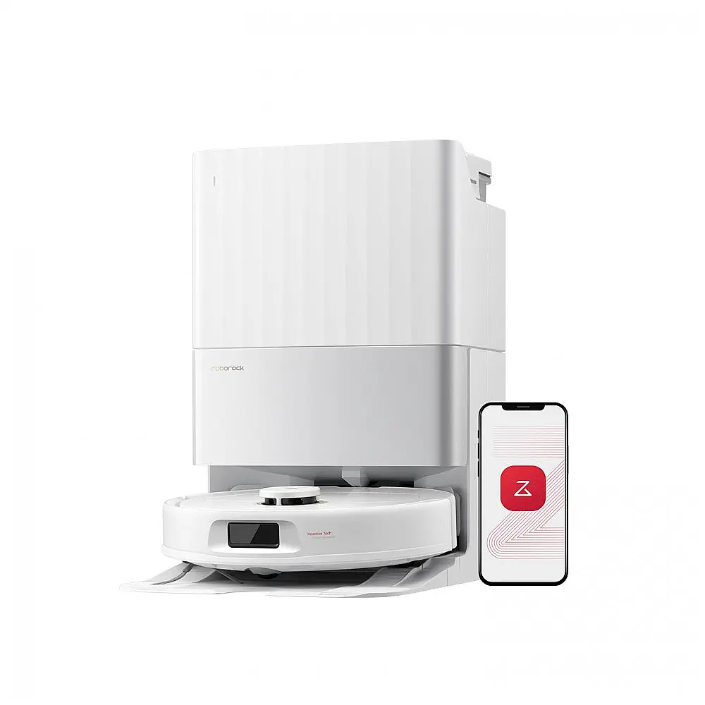 Robô Aspirador Roborock Qrevo S5V Branco 2 em 1 com FlexiArm 12.000Pa e Secagem a Ar Quente