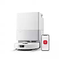 Robô Aspirador Roborock Qrevo S5V Branco 2 em 1 com FlexiArm 12.000Pa e Secagem a Ar Quente