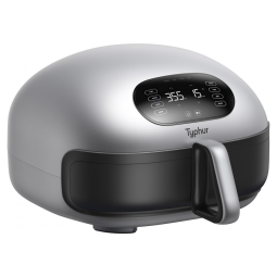 Fritadeira Elétrica Airfryer 5L Inteligente com Auto Limpeza e Cesta para Lava Louça, 110V 1750W, Typhur, Prata
