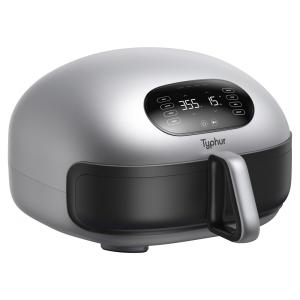 Fritadeira Elétrica Airfryer 5L Inteligente com Auto Limpeza e Cesta para Lava Louça, 110V 1750W, Typhur, Prata