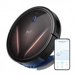 Aspirador de Pó Robô 2 em 1 com Conexão via APP WIFI e Silencioso, 110V, Eufy G20 Hybird, Preto