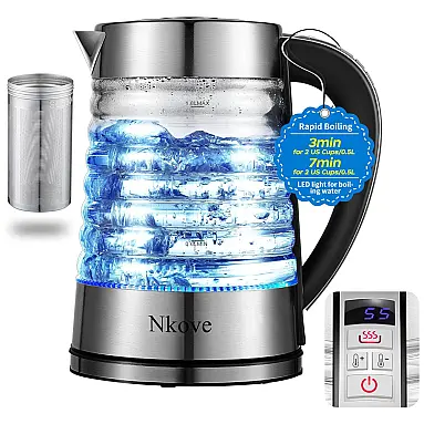Chaleira Elétrica de Vidro 1,8L