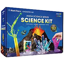 Kit de Ciências para Crianças Mega Science Series com 150 Experimentos de Química e Física, Hamiface
