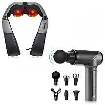 Medcursor MG01Massageador Pistola Elétrico Profissional Sem Fio c, 6 Acessórios e 5 Velocidades