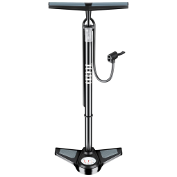 Bomba de Piso Ergonômica para Bicicleta com Medidor e Válvula Inteligente 200 PSI, TOGEDI, Preto