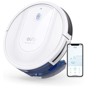 eufy T2150121 Aspirador de Pó Robô, 2000Pa, Capacidade 200 mL, Recarregável, Branco