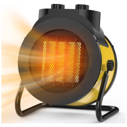 Aquecedor de Ambiente Eletrico de 1500W para Uso Interno, Design de Aquecimento Rápido com Tecnologia Cerâmica PTC e Ângulo Ajustável de