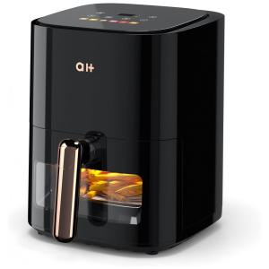 Fritadeira Elétrica, AirFryer 3L, Multifuncional, Tela de LED, 900W, 110v, QCUQ, Preto