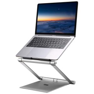 Suporte Ergonômico Laptop PIHEN, Dobrável Ajustável Até 44Cm Prata