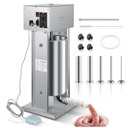 Máquina de Encher Linguiça Elétrica, Fabricante Vertical Elétrico com 9 Velocidades Ajustáveis em Aço Inoxidável, LEEVOT