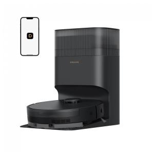 Robô aspirador e mop Dreame preto sucção 13000Pa autoesvaziamento saco de pó 5L DuoBrush mapeamento LDS D20 Plus 110V