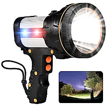 Diskap Lanterna LED Portátil Recarregável 7800LM, IPX4 á Prova dÁgua, 24H, Preta