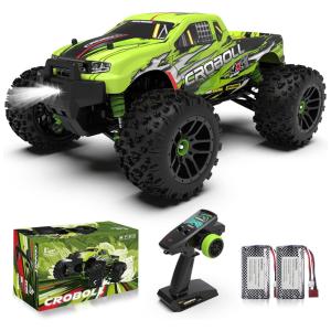 Carrinho de Controle Remoto 4x4 Escala 118 até 28 km por hora, CROBOLL, Verde