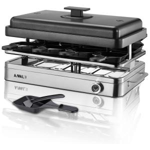 Churrasqueira Elétrica Portátil, com Antiaderente, 1500W, 110v, ANWALE, Preto