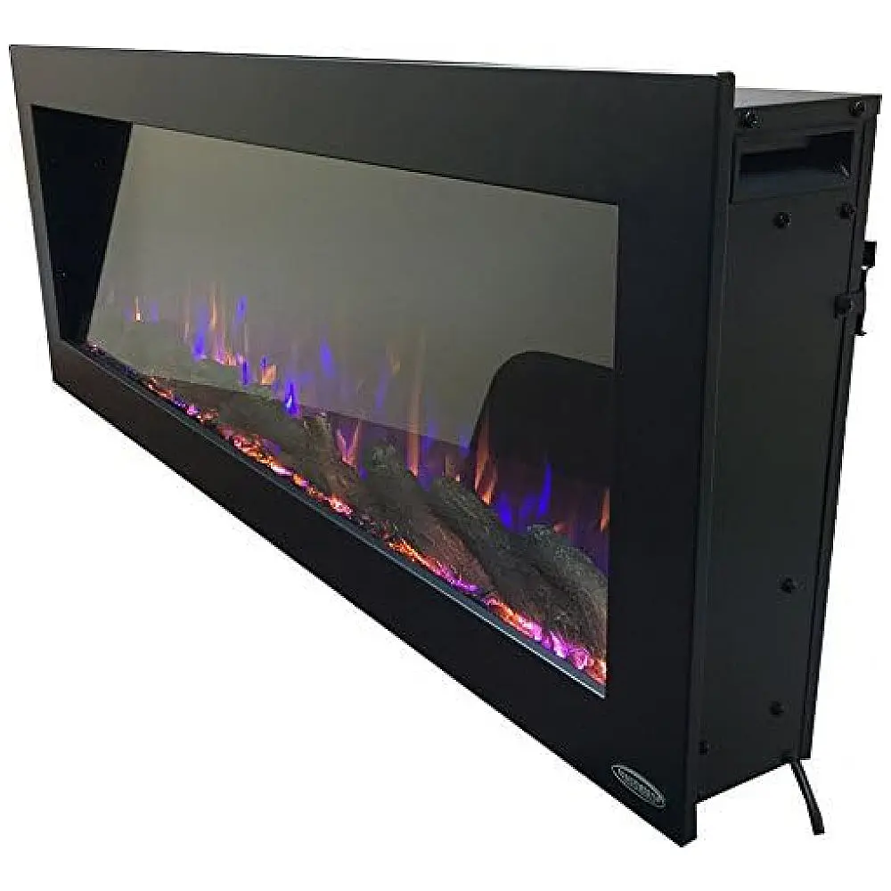 Lareira Elétrica de Embutir L127 x A45 com Chama Realista de 3 Cores e 2 Modos de Uso, 110V, Touchstone, Preta — foto 2