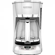 Cafeteira Elétrica Programável 2.8L com Painel Digital, Branca, 110v, BLACKDECKER, Branco