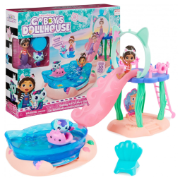 Piscina com Miniaturas Gabby e MerCat com Cauda que Muda de Cor, Gabbys Dollhouse, 3 Anos ou Mais