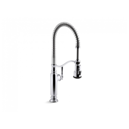 Torneira Cozinha Semi Profissional com Pulverizador Pull Down de 3 Funções, KOHLER Tournant 77515-CP, Cromada