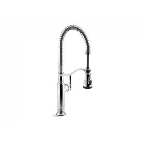 Torneira Cozinha Semi Profissional com Pulverizador Pull Down de 3 Funções, KOHLER Tournant 77515-CP, Cromada