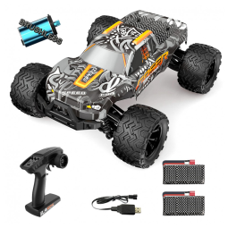 Carrinho de Controle Remoto Off Road de Alta Velocidade 45 Km/h com 2 Baterias, GoolRC, Cinza