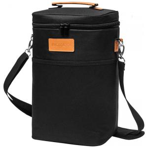 Bolsa Térmica Para Transporte de Vinhos Incmaxx até 4 Garrafas, Preto
