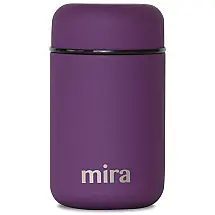 Lunch Frasco Térmico para Alimentos 400 ml com Vedação a Vácuo Aço Inoxidável Roxo, MIRA BRANDS, Violeta