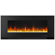 Lareira Elétrica de Embutir A51x106L com Controle Remoto e Digital, Luz LED 3D, 1500W, 110v, EF WM362 6A, Preto