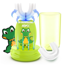 Escova de Dentes Elétrica Ultrassoônica e Automática para Crianças de 2 a 6 anos, NOHOO NHXH005 1, Verde