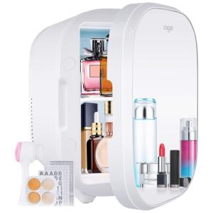 Mini Geladeira para Skincare Cegsin CR01 7 Litros com Espelho, 110V, 12V, Branca