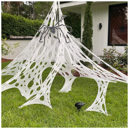 Teia de Aranha Gigante Cobre até 40 m2 para Decoração de Halloween