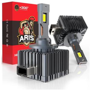 Kit Xenon Lâmpadas Branca 20000 Lumens 6500K 120W, 9003, 2 Peças, ARISMOTOR H4 LED Headlight Bulbs, Preto