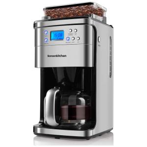 Cafeteira Elétrica Programável Automática, Capacidade 1.4L, 110v, BONSENKITCHEN CM8005, Prateado