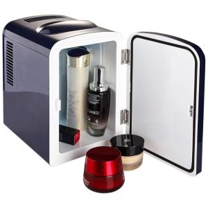 Mini Geladeira e Frigobar para carro, Portátil AC, DC 12V, 4L6 latas, Az, 110v, CARTMAN, Azul Escuro