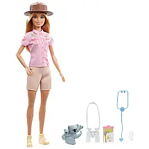 Boneca Barbie Zoóloga com Acessórios e Animais, Rosa