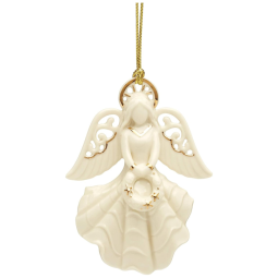Enfeite de Natal em Porcelana, Anjo, Lenox 895989, Branco