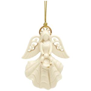 Enfeite de Natal em Porcelana, Anjo, Lenox 895989, Branco