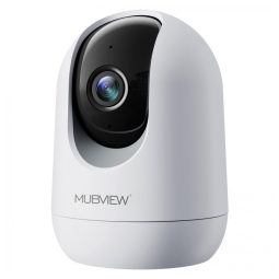Câmera de Segurança Interna 2K com Controle Via App Wi Fi, MUBVIEW PK320, Branca