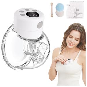 Bomba Tira Leite Unica Elétrica Recarregável com Painel Digital 21, Branca, PADRAM S12, Branco