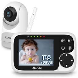 Babá Eletrônica com Câmera e Áudio, Modo VOX, Visão Noturna e Conversa de 2 Vias, JUAN JA2215, Branca