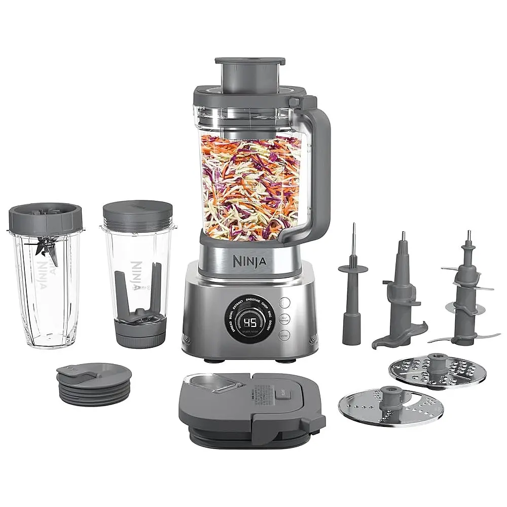 Liquidificador Ninja SS401 Sistema de Cozinha Foodi 7-em-1 Processador 2,1L Platina 120V