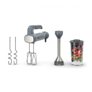 Batedeira de Mão com 5 Velocidades e Acessórios Ninja CI105BRN Aço Inoxidável, 110V 750W Cinza