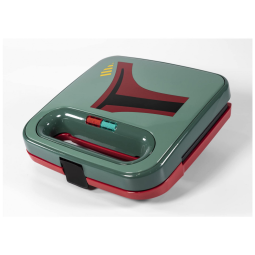 Máquina de Waffle, Tema Star Wars Boba Fett com Revestimento Antiaderente, 110V 1440W, Uncanny Brands, Verde