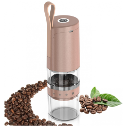 Moedor de Café Elétrico Portátil Ajustável com 5 Configurações de Moagem, 110V, TastLi, Dourado