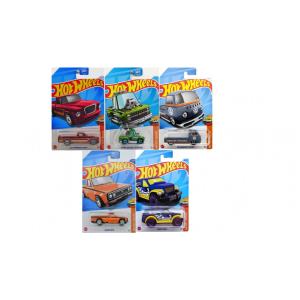 Coleção de Carrinhos Die-Cast Hot Wheels Hot Trucks, Conjunto com 5 Carrinhos, Coleção Sortida de Hot Trucks, Estilos de Caminhões